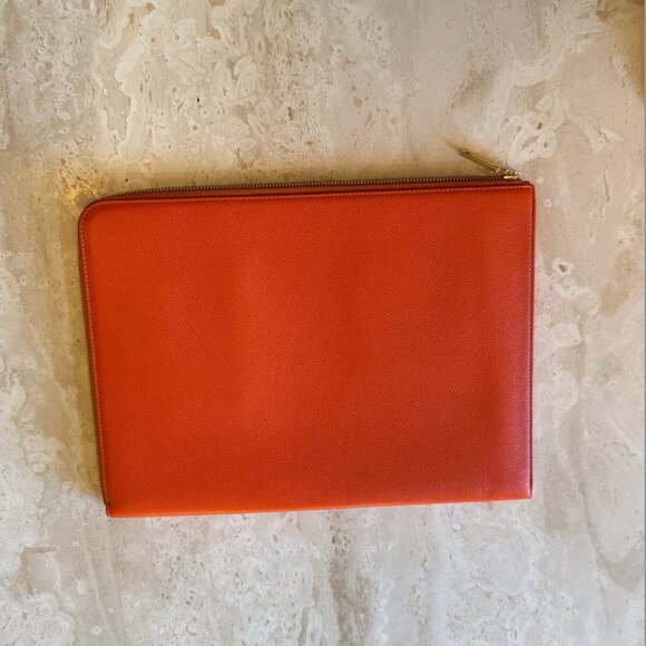 NEW Dolce & Gabbana Orange Logo Details Clutch - Picture 3 of 5